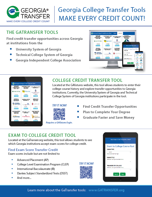 Georgia Transfer Tools for Students (PDF)